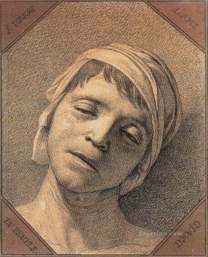 ジャック・ルイ・ダヴィッド Painting - 死者の頭 マラー 新古典主義 ジャック・ルイ・ダヴィッド